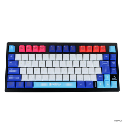 『hololive English』×Astromeda 8K対応ゲーミングキーボード【Promise】 ブラック筐体 メインビジュアル