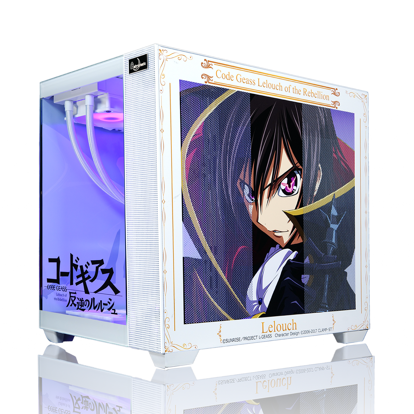 『コードギアス 反逆のルルーシュ』×Astromeda コラボゲーミングPC【ルルーシュモデル】 ホワイト筐体 パッケージビジュアル