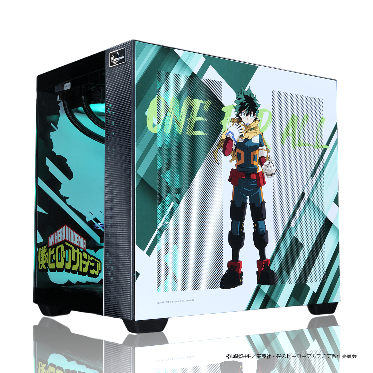 『僕のヒーローアカデミア』×Astromeda コラボゲーミングPCケース【緑谷出久モデル】 フロントクリアガラス