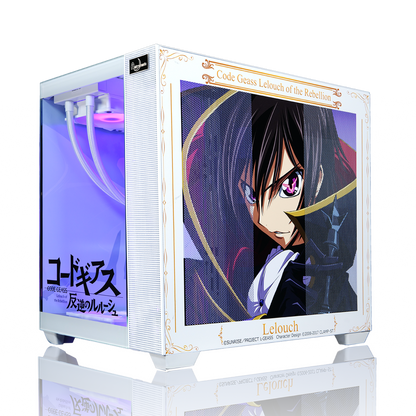 『コードギアス 反逆のルルーシュ』×Astromeda コラボゲーミングPC【ルルーシュモデル】 ホワイト筐体 パッケージビジュアル