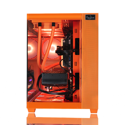 【Astromeda GAMER オレンジ(Orange)】Core Ultra 7 265F/RTX 5060Ti 8GB オレンジ ゲーミングPC 内部レイアウト 可愛いLED発光