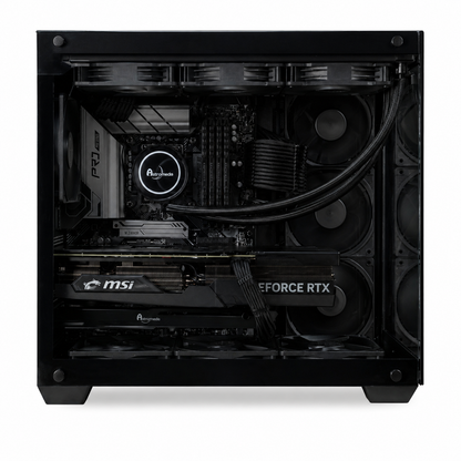 【Astromeda GAMER】Core Ultra 7 265F/RTX 5060 Ti 8GB ゲーミングPC Black筐体 内部正面 MSIマザーボード GeForce RTX