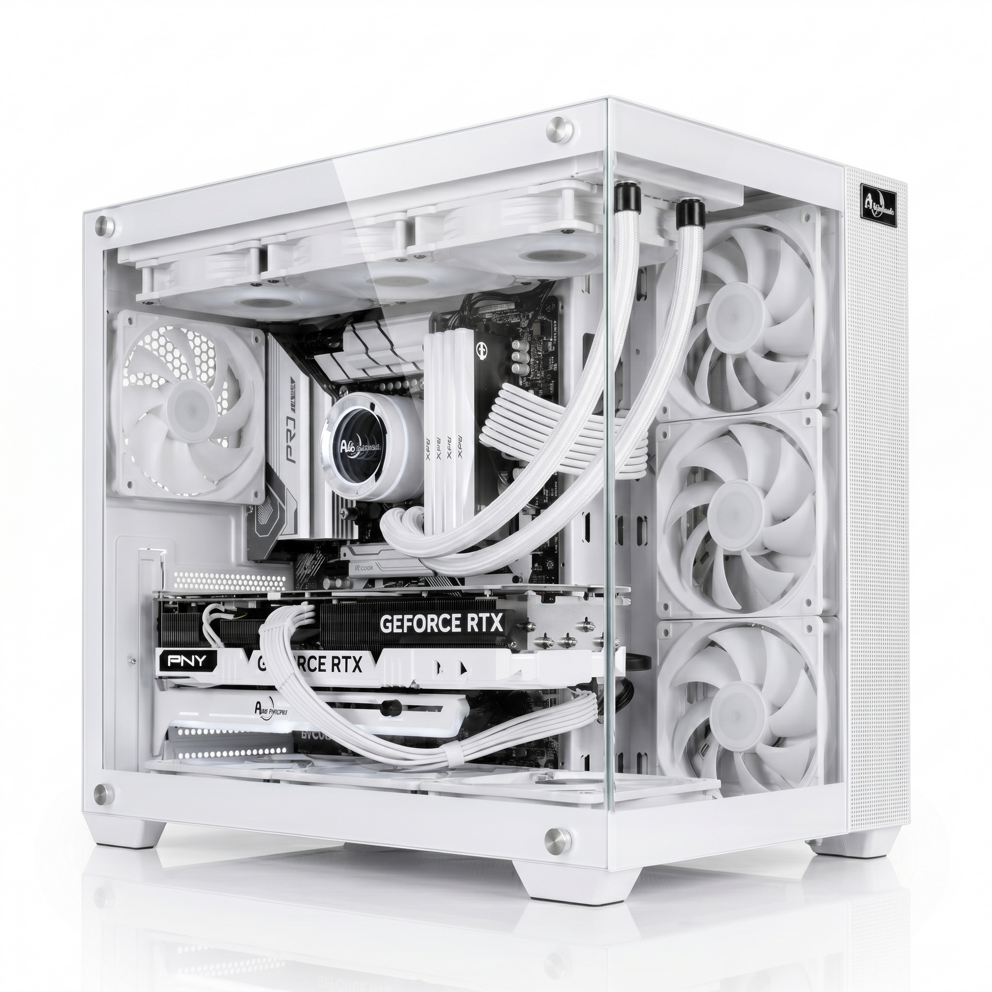 【Astromeda GAMER】Core Ultra 7 265F/RTX 5060 Ti 8GB ゲーミングPC White筐体 メインビジュアル PNYビデオカード ホワイト筐体