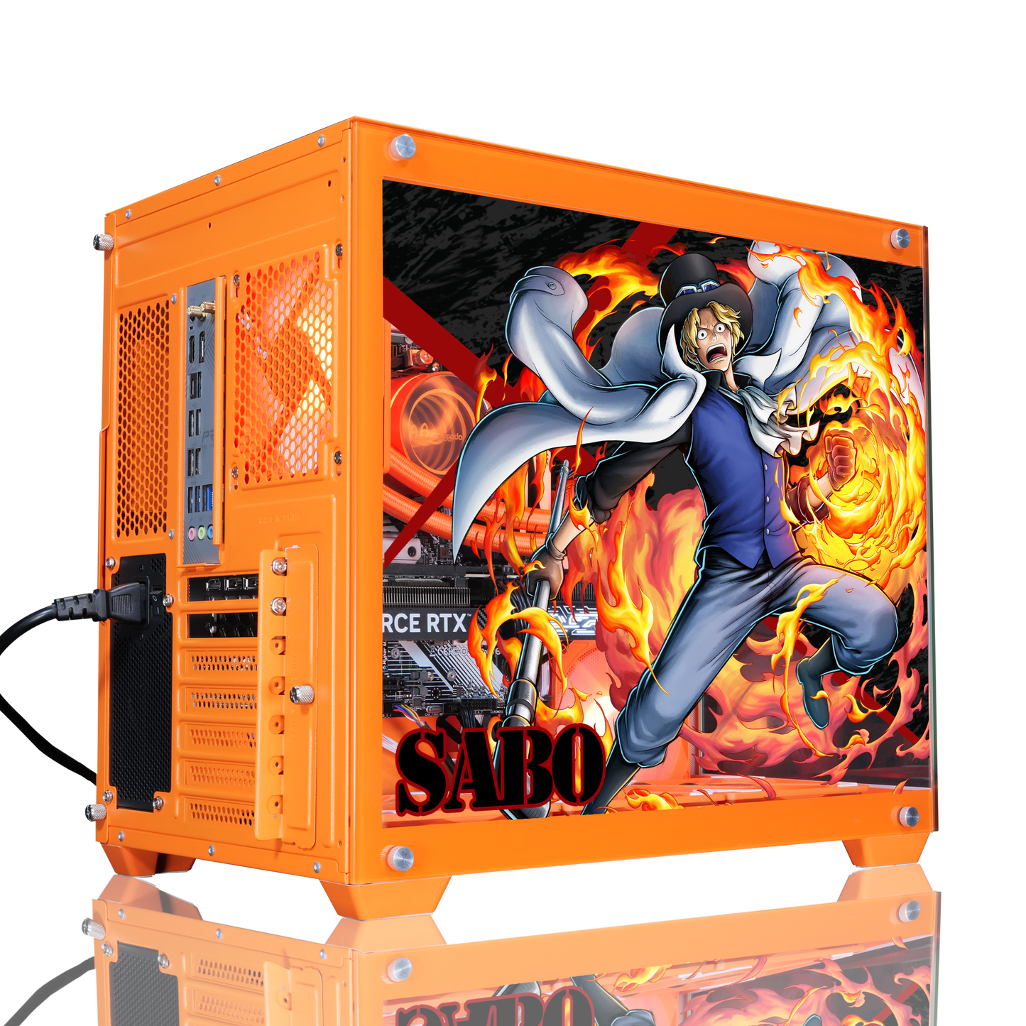 『ONE PIECE バウンティラッシュ』×Astromeda コラボゲーミングPC【サボ】 メッシュバックパネルライティング