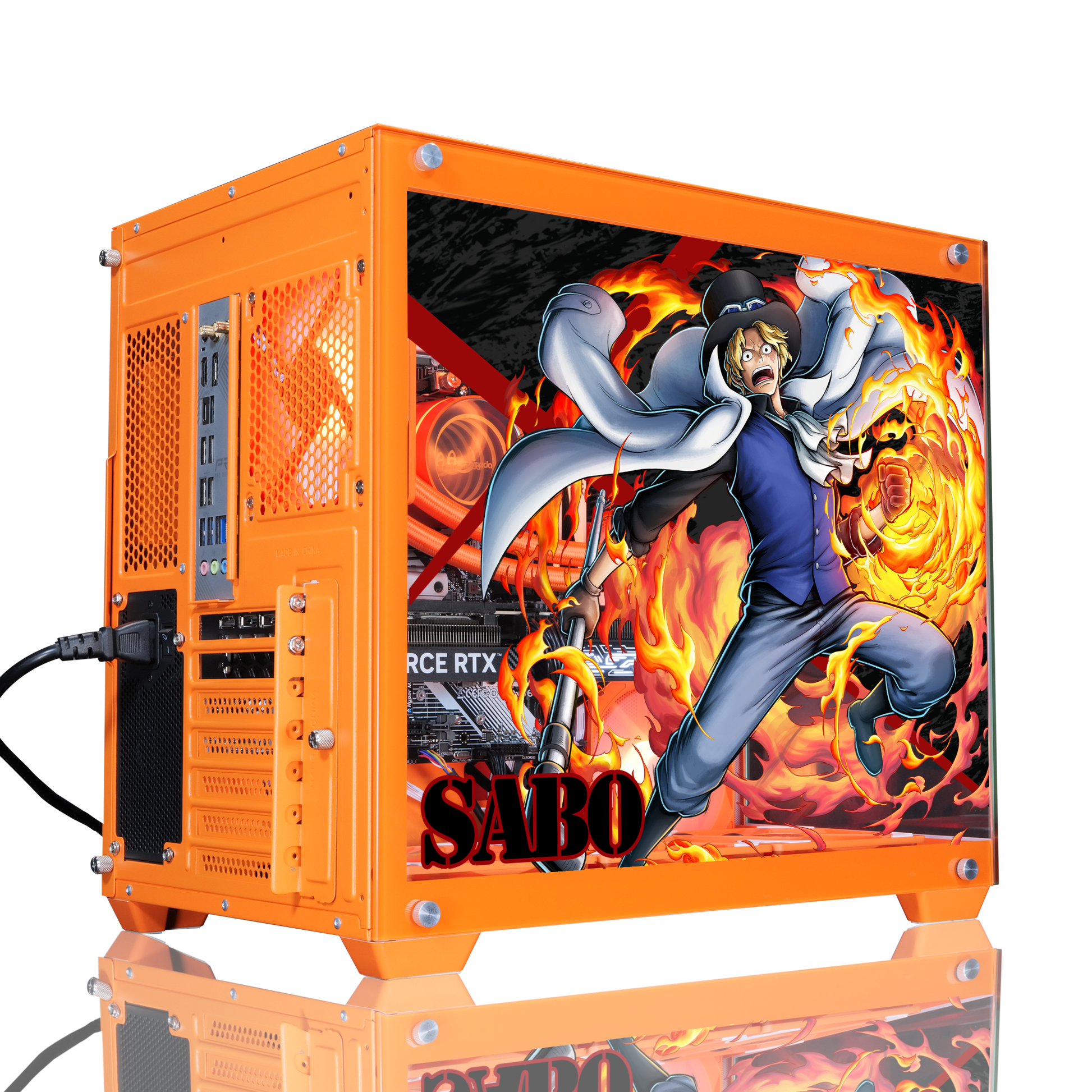『ONE PIECE バウンティラッシュ』×Astromeda コラボゲーミングPC【サボ】 メッシュバックパネルライティング