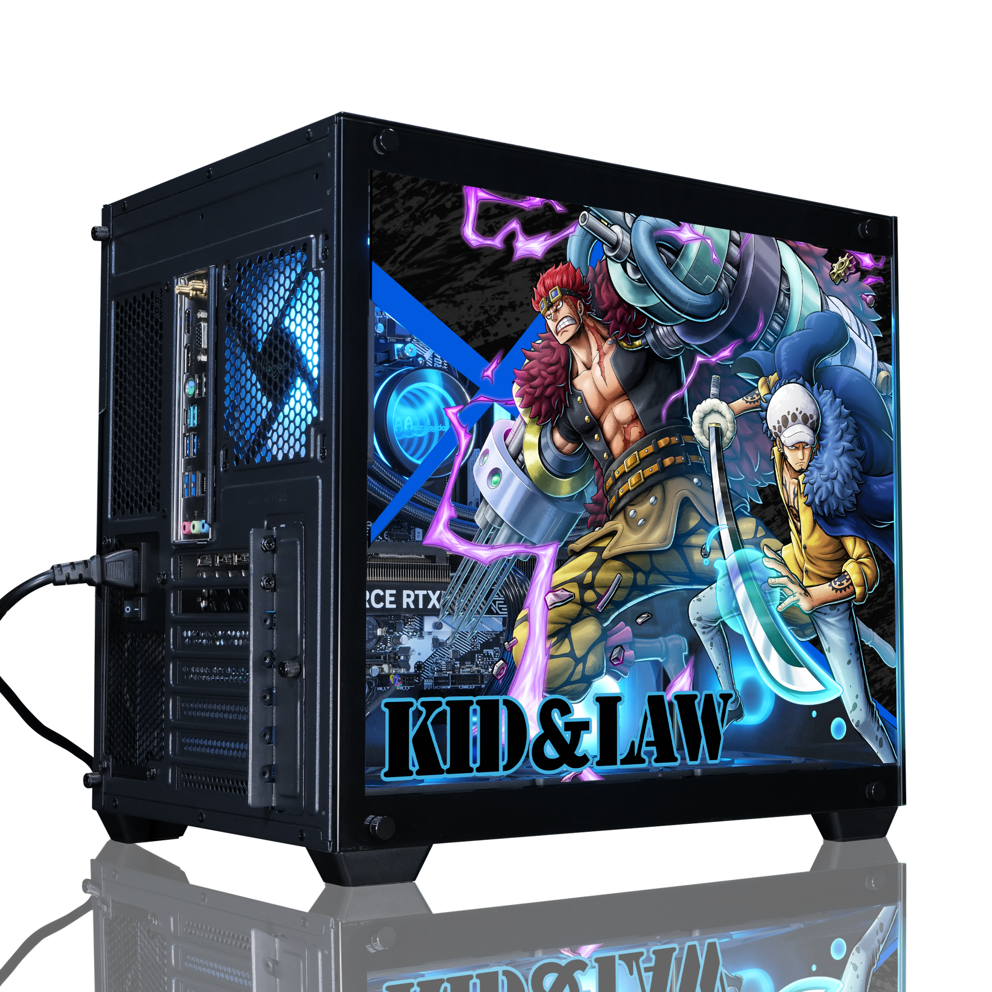『ONE PIECE バウンティラッシュ』×Astromeda コラボゲーミングPC【キッド＆ロー】 メッシュバックパネルライティング