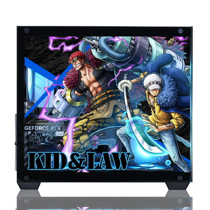 『ONE PIECE バウンティラッシュ』×Astromeda コラボゲーミングPC【キッド＆ロー】 サイドガラスキャラクターデザイン