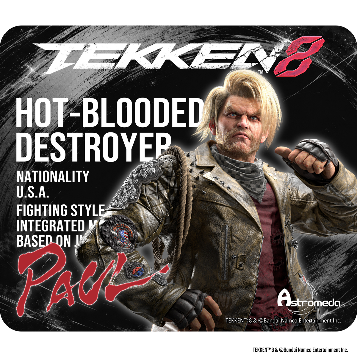 『TEKKEN8』x「Astromeda」ゲーミングラバーマウスパッド【ポール・フェニックス】