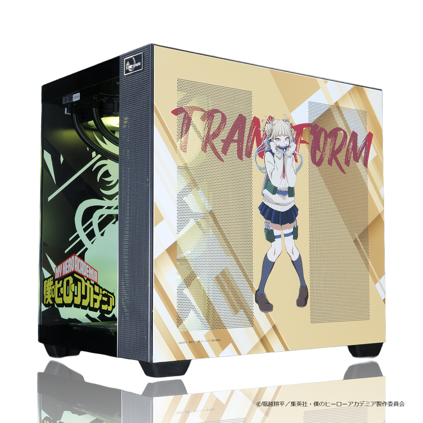 『僕のヒーローアカデミア』×Astromeda コラボゲーミングPC【トガヒミコ】 強化フロントクリアガラスRGB内部