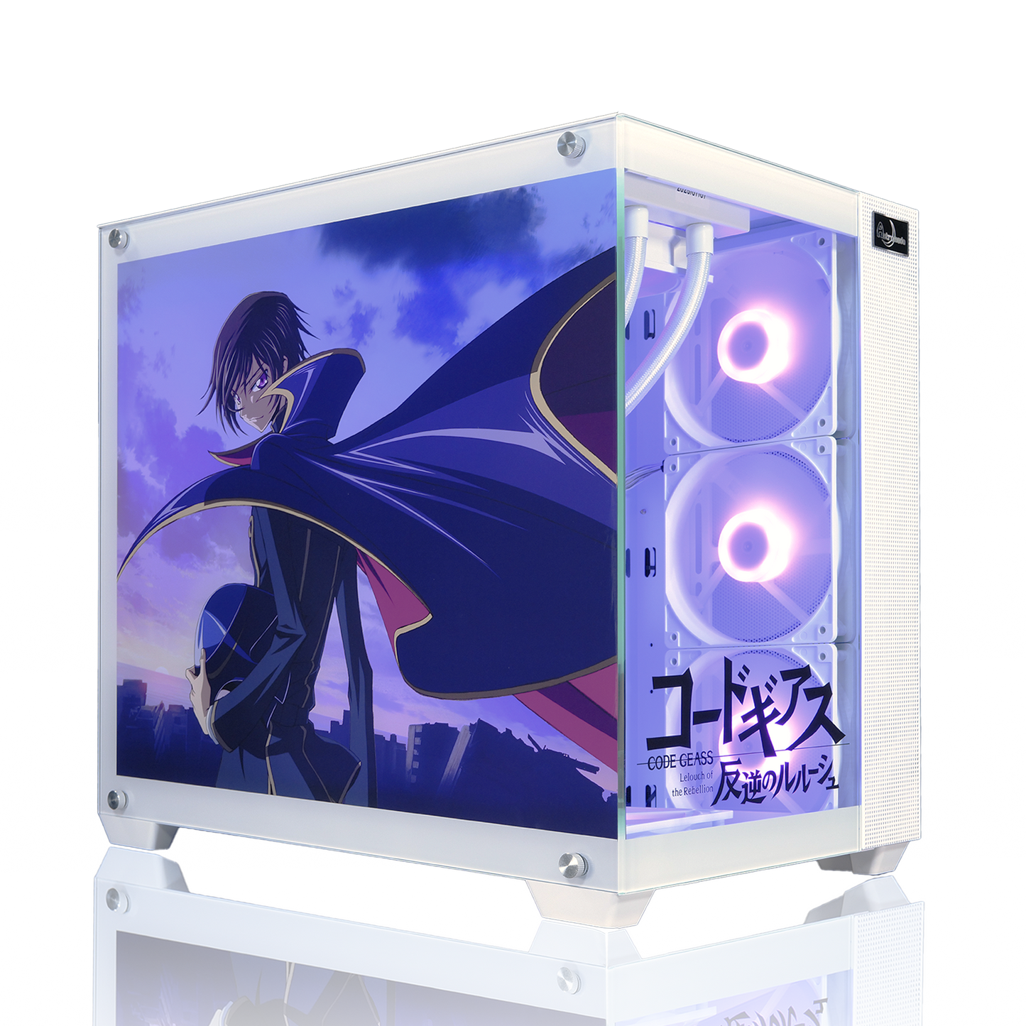 『コードギアス 反逆のルルーシュ』×Astromeda コラボゲーミングPC【ルルーシュモデル】 ホワイト筐体メインビジュアル