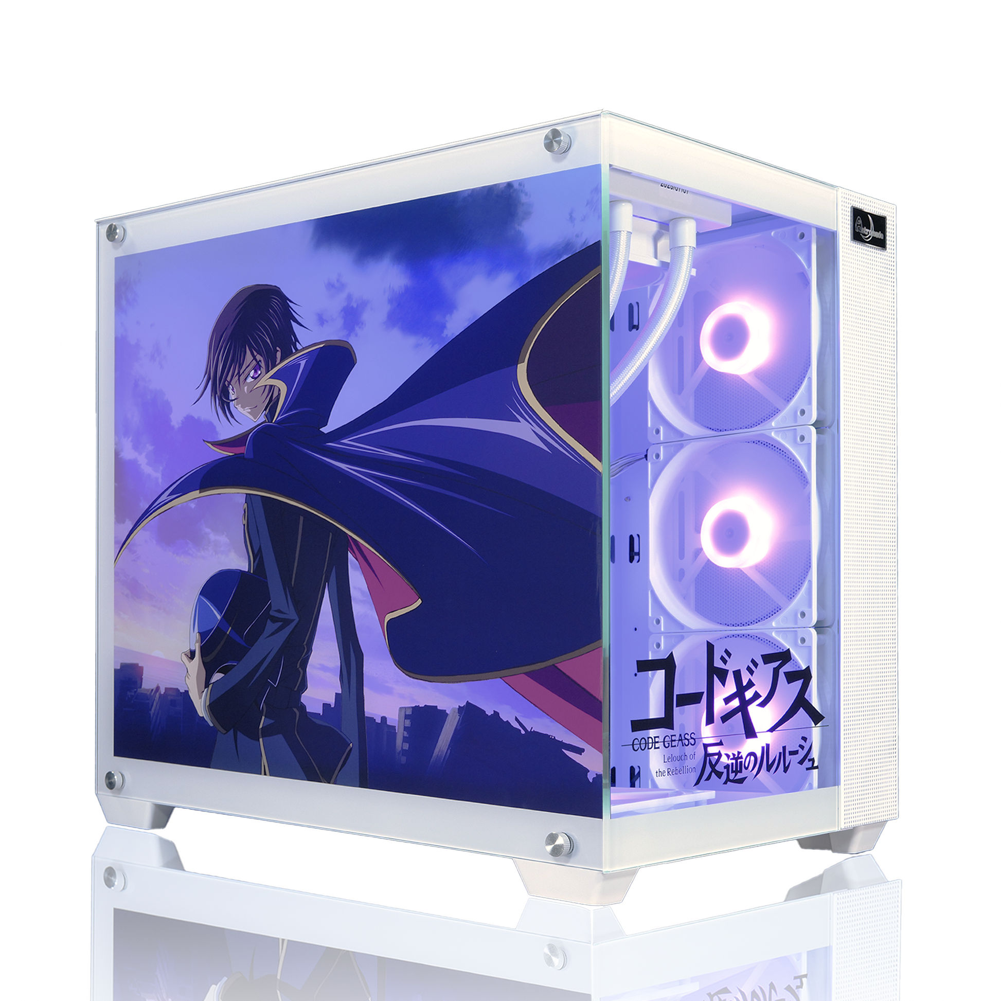 『コードギアス 反逆のルルーシュ』×Astromeda コラボゲーミングPC【ルルーシュモデル】 ホワイト筐体メインビジュアル