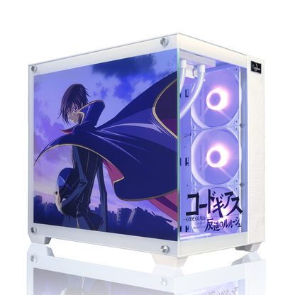 『コードギアス 反逆のルルーシュ』×Astromeda コラボゲーミングPC【ルルーシュモデル】 ホワイト筐体メインビジュアル
