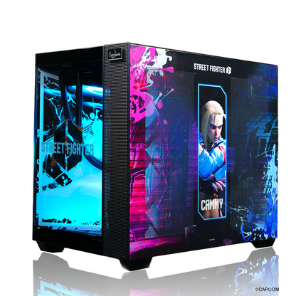 『ストリートファイター6』×Astromeda コラボゲーミングPC【キャミィ】 強化フロントクリアガラスRGB内部