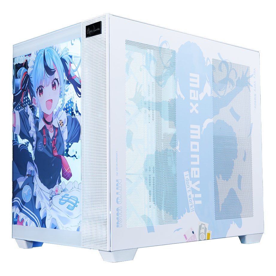 新兎わい コラボPC ハイモデル 別角度 フロント正面+左側面 max money!!タイポ 両面コラボ