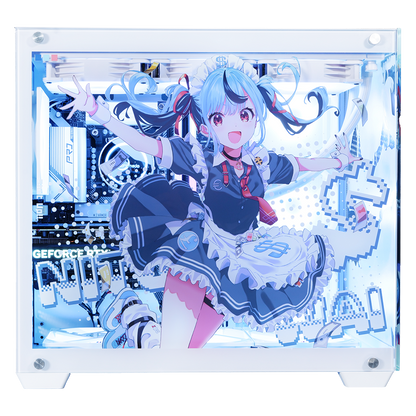 新兎わい コラボPC ハイモデルプラス 別角度サイドビュー キャラクター描き下ろし 内部マザーボード見え