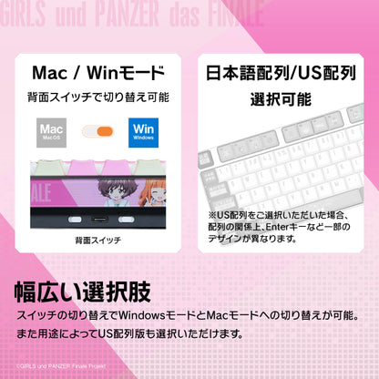 『ガールズ＆パンツァー』×「Astromeda」8K対応ゲーミングキーボード