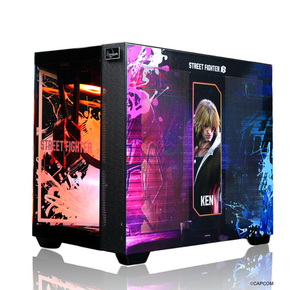 『ストリートファイター6』×Astromeda コラボゲーミングPC【ケン】 強化フロントクリアガラスRGB内部